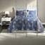 Cotton Coastal Bedding Set, Navy Embroidered Style, King Size Comfort For Home