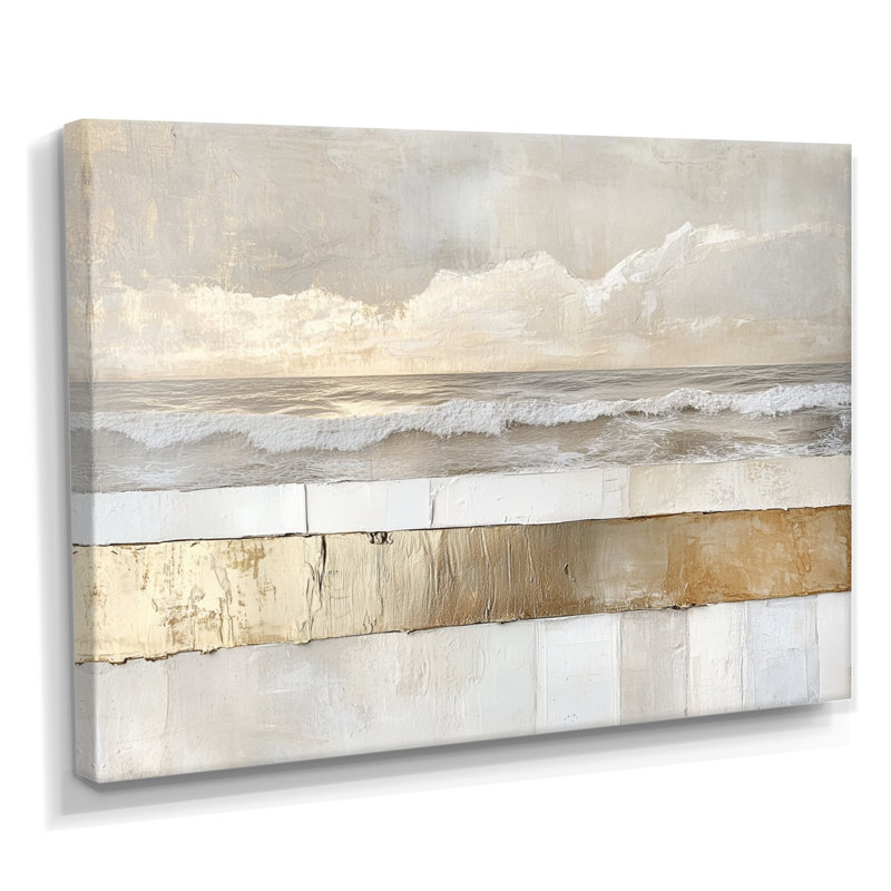 Ocean Canvas Decor, Abstract Wave Wall Art, Celtsy, Toile tendue, H 12 po x l 20 po