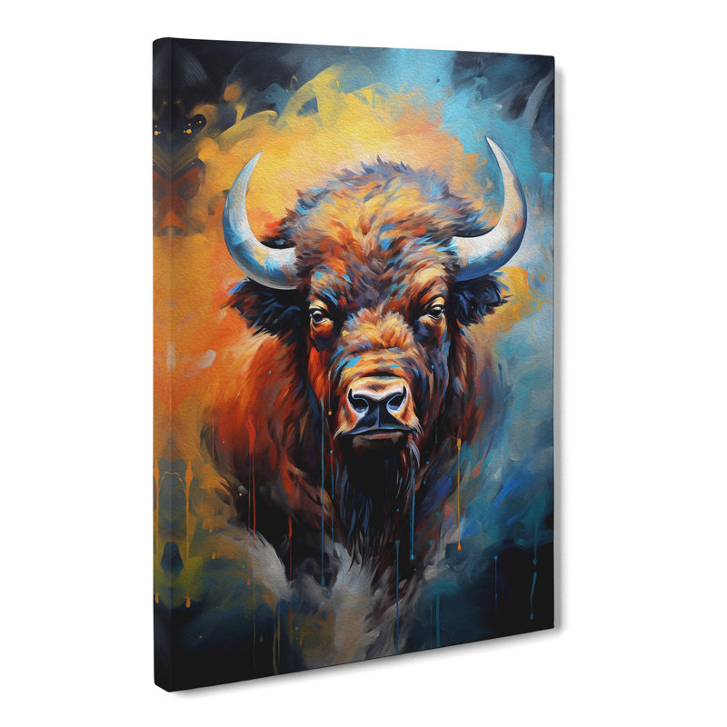 Buffalo Gestural No.3 - No Frame Print, 76cm H x 50cm W x 3cm D