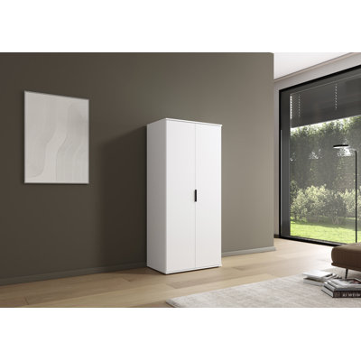Hinged door wardrobe ESSEA in a simple design, modern handle MADE IN GERMANY