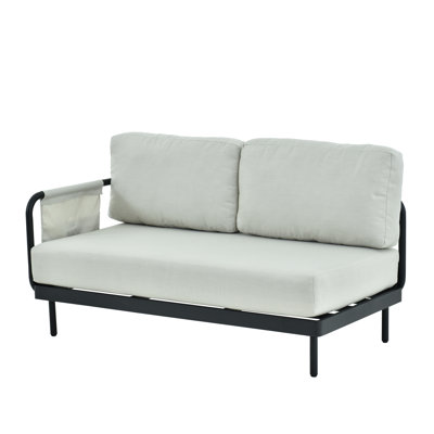 Evani Aluminum Patio Sectional with Coffee Table