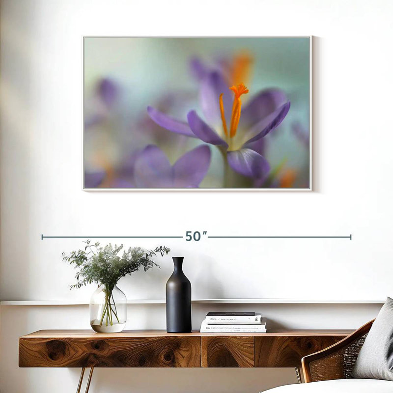 Pastel printanier, Cadre flottant blanc, 37 po x 25 po