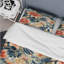 Warm Terracotta & Blue Floral Botanical Pattern II - Ensemble de housse de couette à motif floral-1279986948