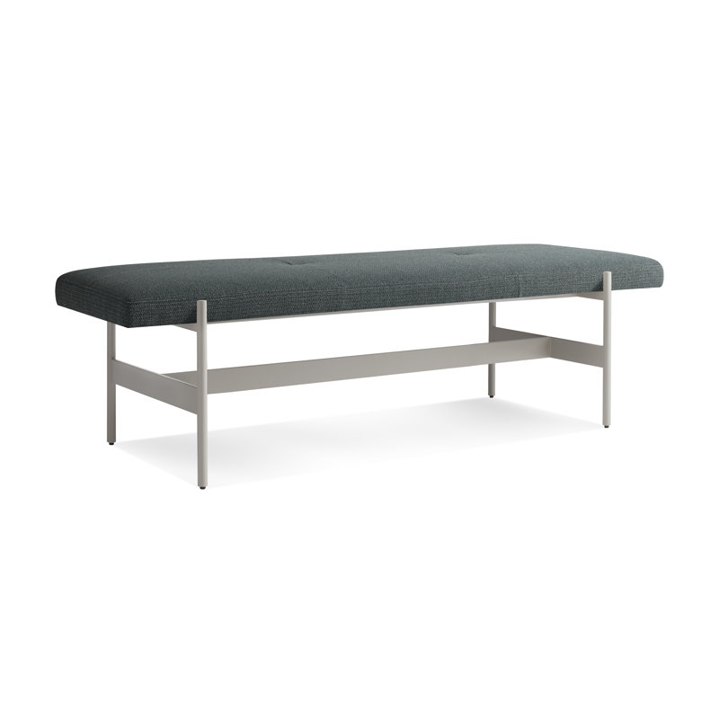 Daybench Upholstered Dining Bench, Maharam Mantle in Future / Putty, 17" H x 55" W x 19" D