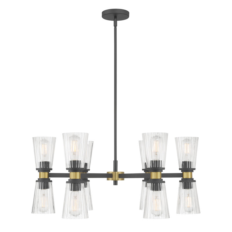 Lustre 12 lumières 29,5 "de large Lustria