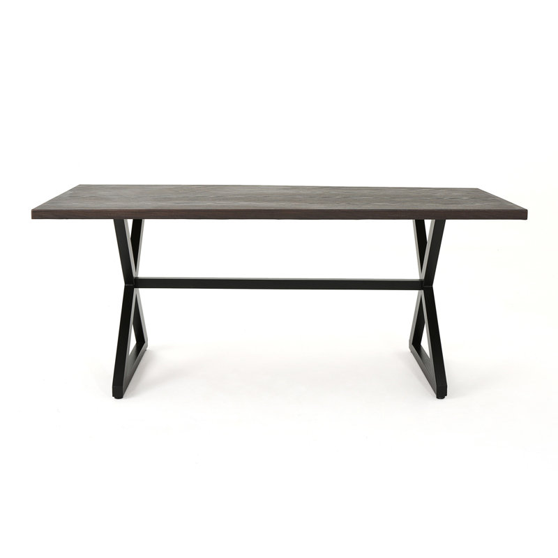 Table de salle à manger en aluminium avec cadre en acier Rolando (table incluse seulement)