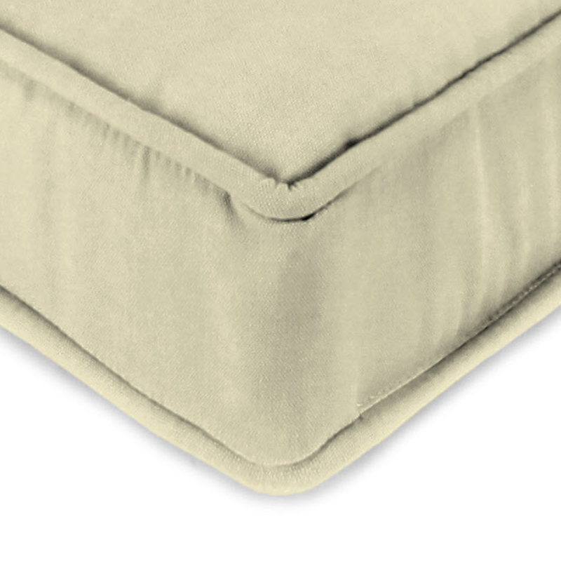 Sunbrella 22" x 45" Outdoor Deep Seat Cushion Set with Ties, Canvas Canvas