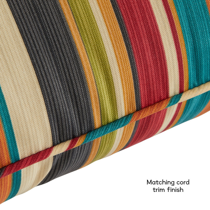 Outdoor 2-Piece Deep Seat Cushion Set, Sunset Stripe