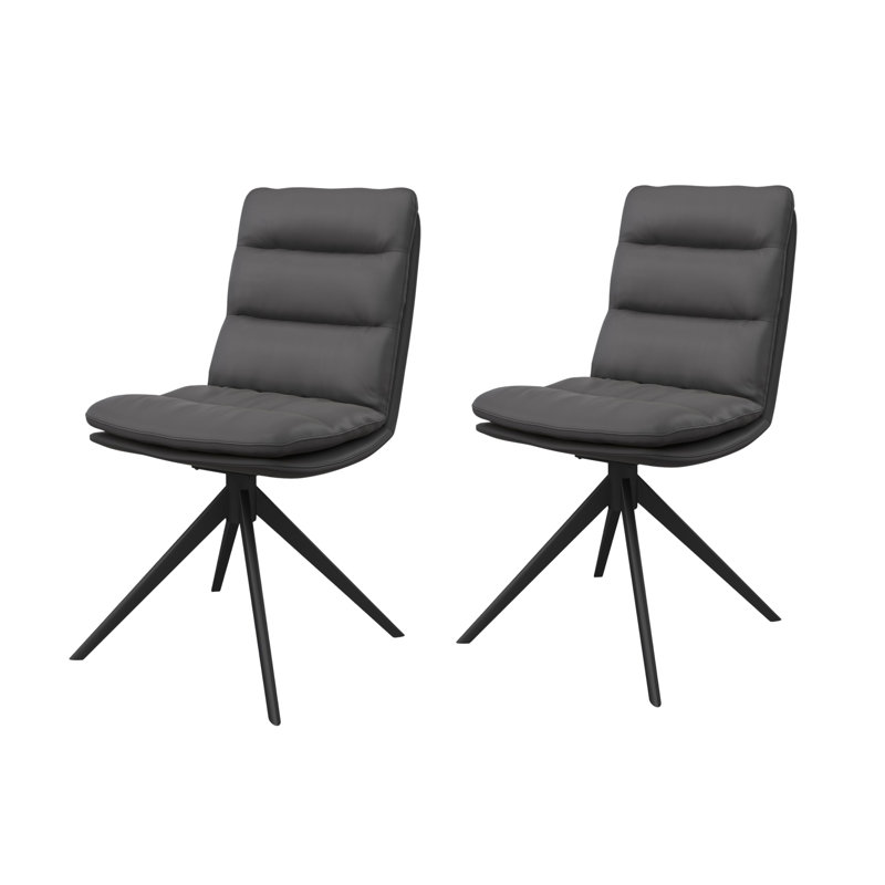 Upholstered Dining Chair, Dark Grey, Dark Grey