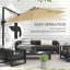 Cailee 298cm Lighted Cantilever Parasol