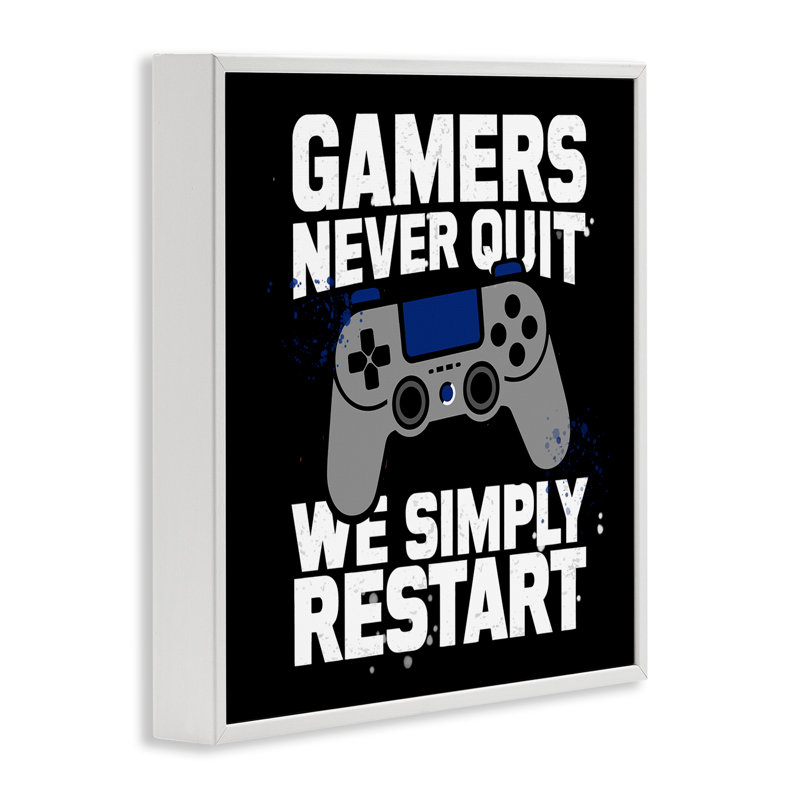 Giclée encadrée par Gamers Never Quit, par Kim Allen, H 12 po x l 12 po, Estampe numérique encadrée blanc bord de mer