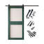 Homacer Royal Pine 36in x 84in 2-Lite Glass Design Unassembled & Finished Barn Door with Non-Bypass Installation Hardware Kit, 6.6ft track, interior use only-127373432