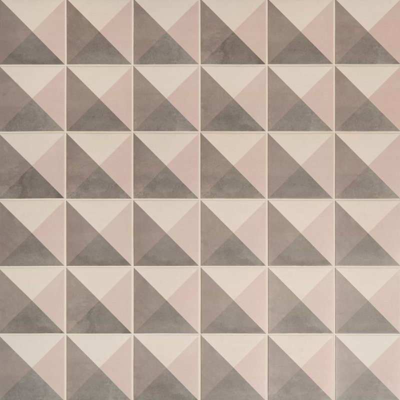 Cement Deco Mist Gray and Pink