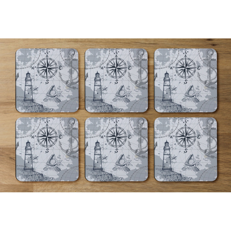 Square 6 Piece Coaster Set