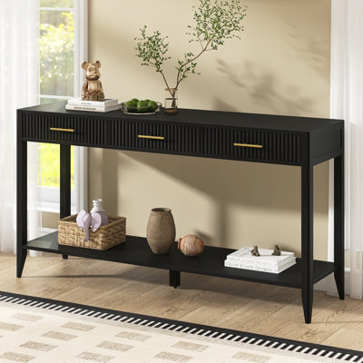 Console 60 po avec 3 tiroirs