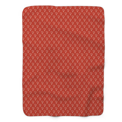 Meadow Red - 1 Piece Premium Sherpa Blanket 0038