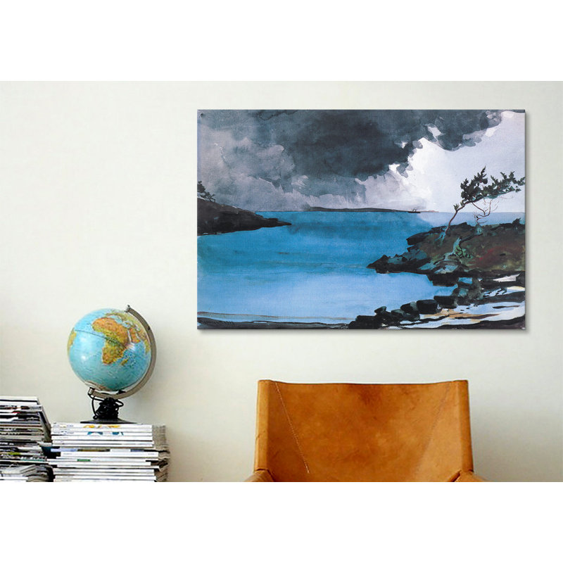 « the prochain orage 1901 » par winslow homer, reproduction d’art sur toile, H 26 po x l 40 po x P 1,5 po, Toile tendue