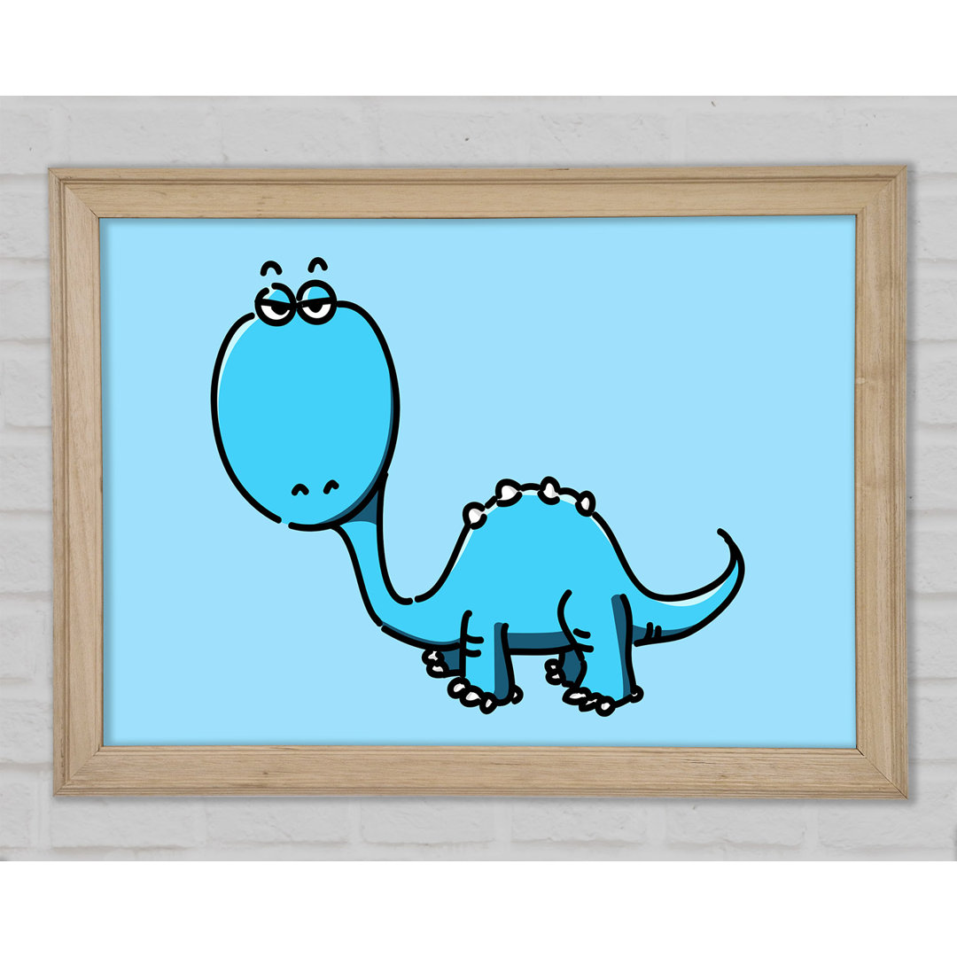 Dinosaurier Not Impressed Baby Blau - Druck