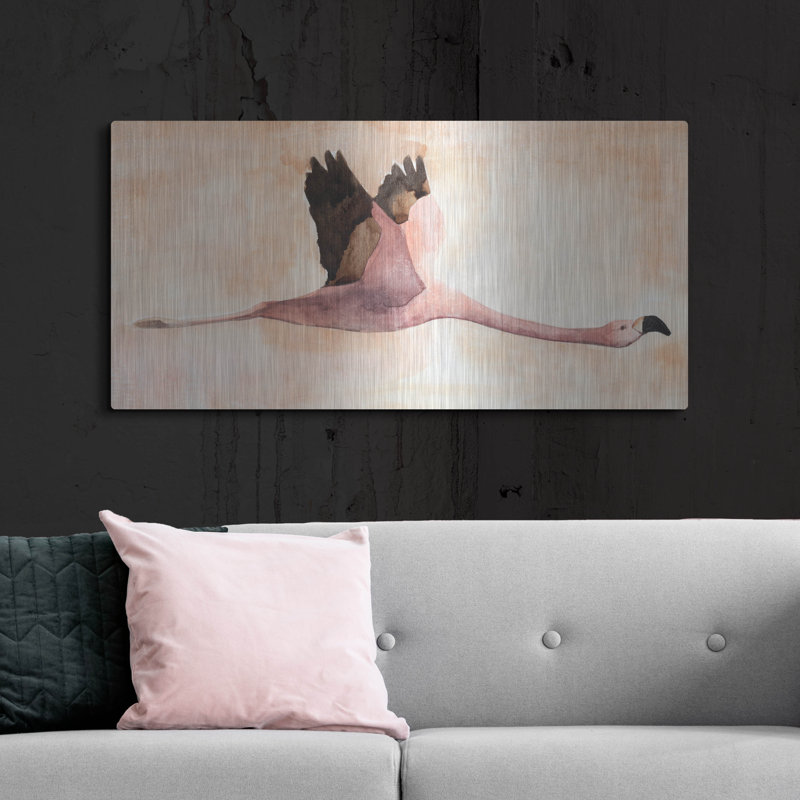  «Touching Down 2» par Annie Warren, art mural en métal, 48 po x 24 po