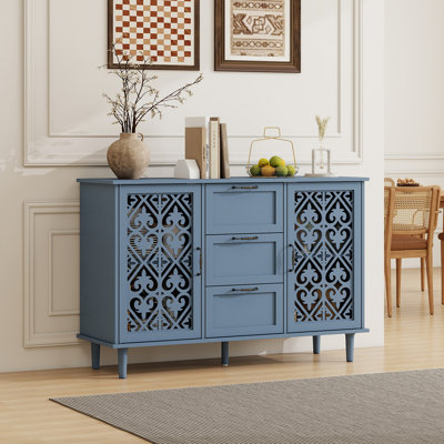 47.23" Buffet Sideboard Cabinet With Storage And Adjustable Shelves
