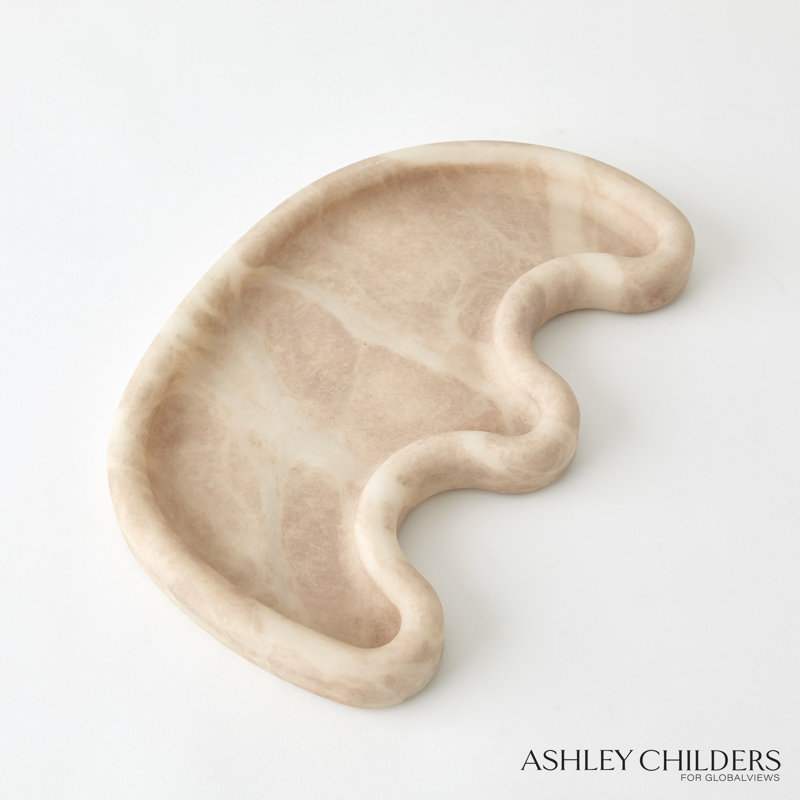 Amera Alabaster Tray, Beige