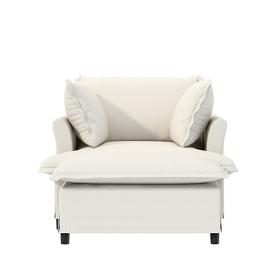 Fauteuil d'intérieur en chenille et méridienne surdimensionnée, polyvalent et élégant, 2 options de couleurs disponibles