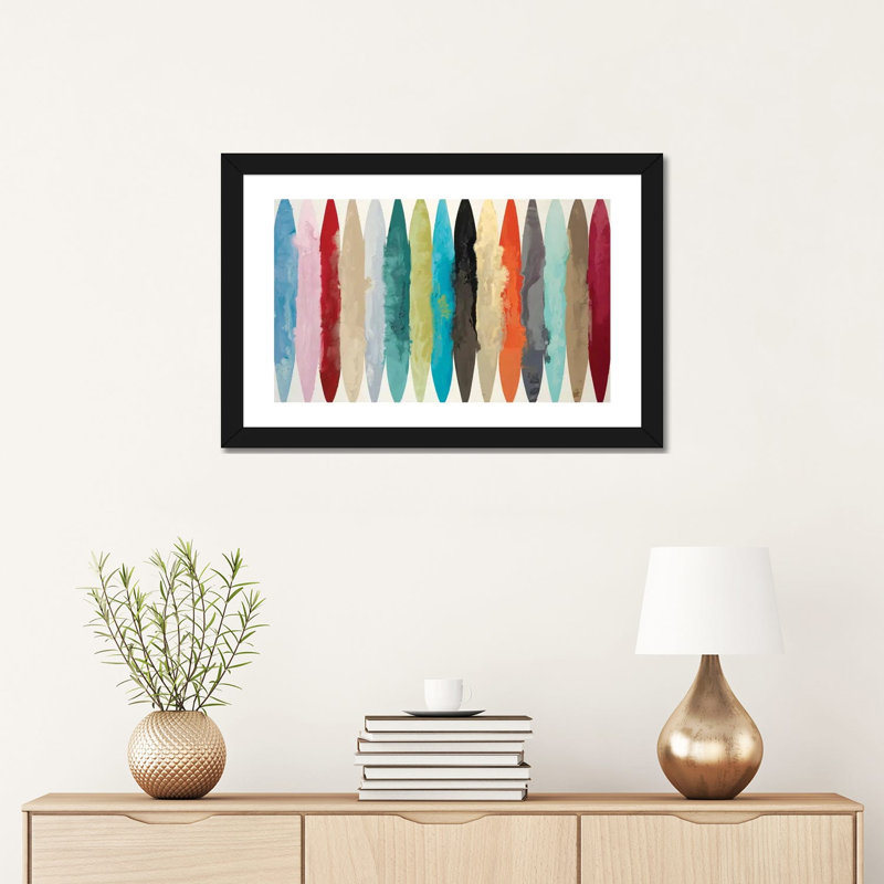 « EBB & Flow » par Randy Hibberd-impression, H 16 po x l 24 po x P 1 po, Papier encadré noir, Blanc