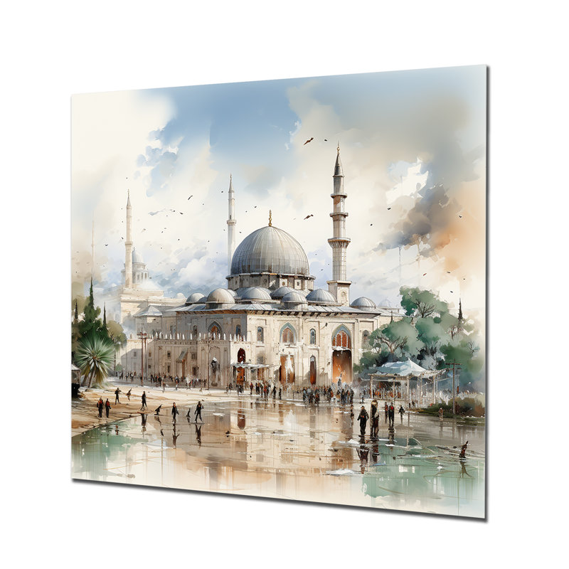 Art mural en métal «Mosquée des propanes», H 29 po x l 29 po