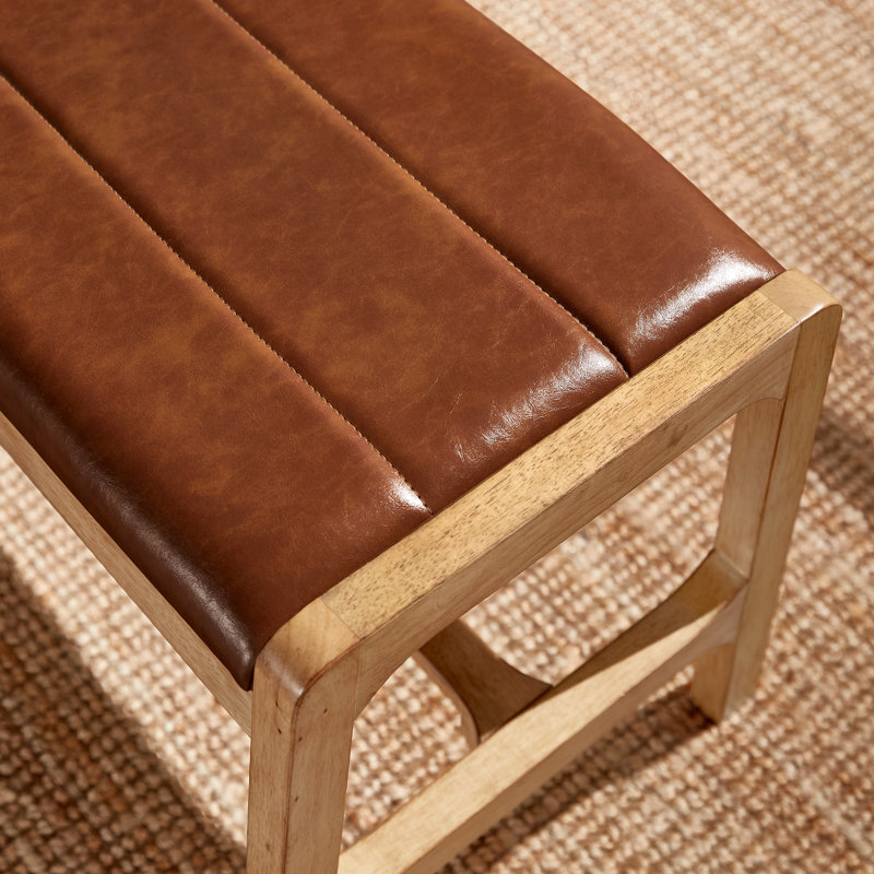 Skovde Faux Leather Upholstered Bench