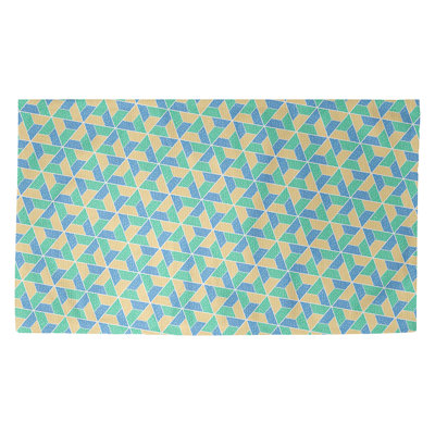 Tapis bleu/vert/jaune trapézoïdals Avicia