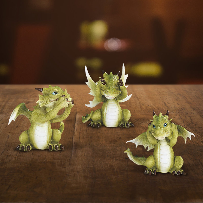 Ensemble de 3 figurines en H 3,5 po H 3 po