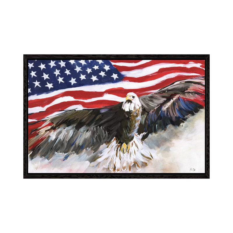 Flying Free by Kelly Donovan - Painting on Canvas, 66.04cm H x 101.6cm W x 3.81cm D, Black Framed