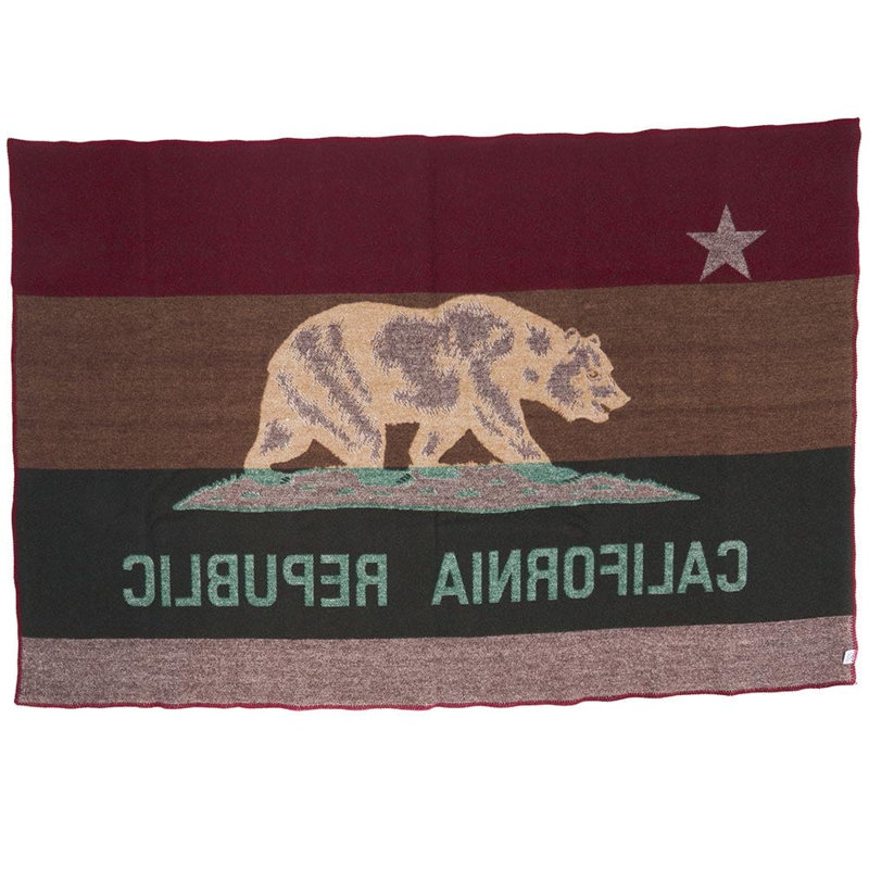 Jeté en laine California Flag
