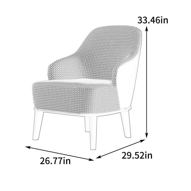 Myrisa Upholstered Accent Chair, Black/Brown