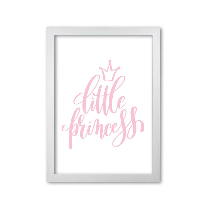 Little Princess - Print, White Grain Frame, 85 cm H x 60 cm W x 5 cm D
