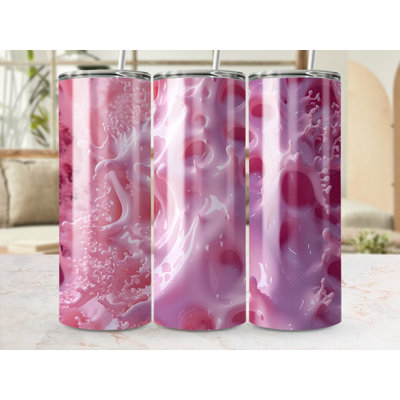 Choose Handmade Tumblers 591ml Vacuum Insulated Stainless Steel (18/8) Travel Tumbler with Straw