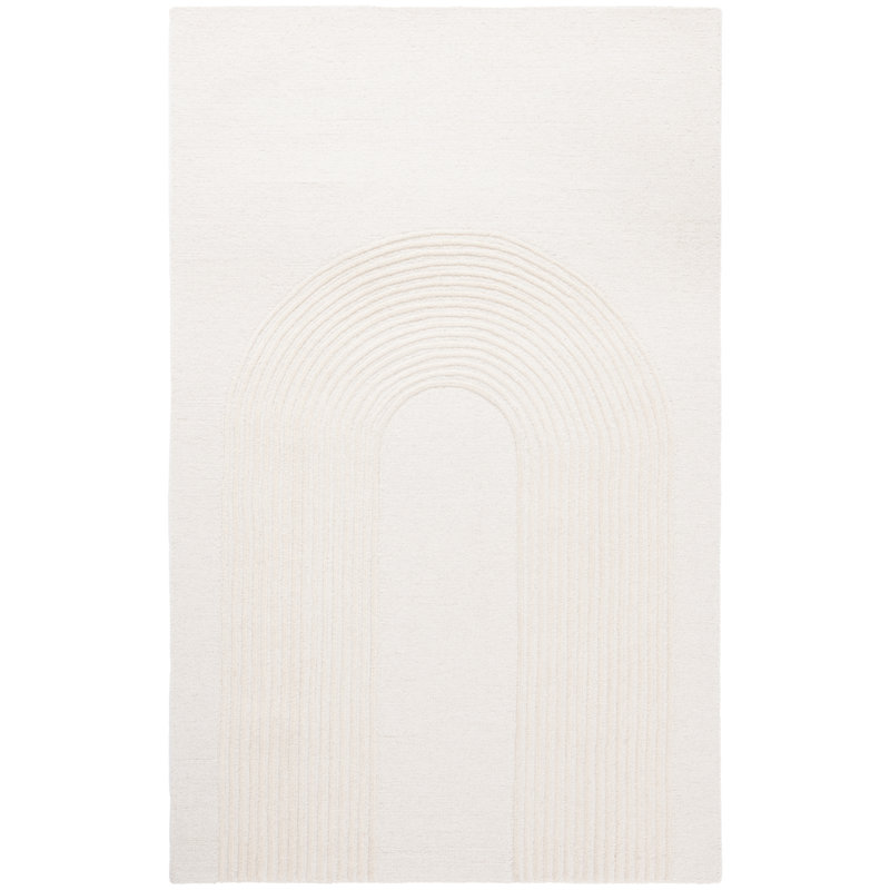 Ebony Hand Tufted Wool Pile Solid Color Rug, Rectangle 8' x 10'