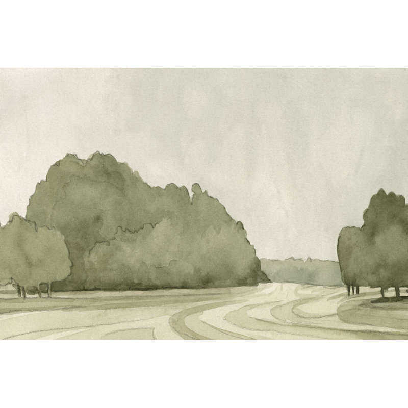 «On Course I» par Emma Caroline - peinture sur toile tendue, H 20 po x l 30 po