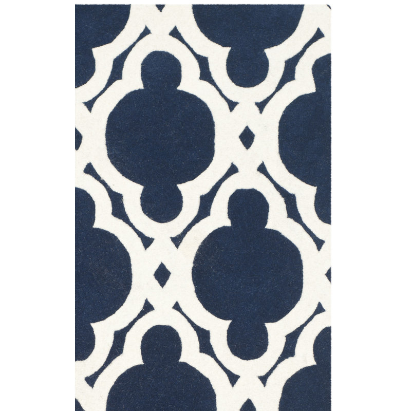 Tapis géométrique en laine touffeté à la main Chatham, Rectangle 2 pi x 3 pi