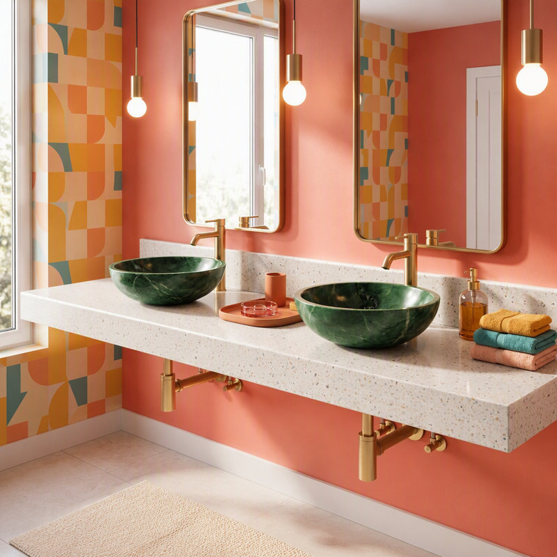 Vasque de salle de bain en marbre naturel vert, surface polie, pierre naturelle, marbre véritable, 400 x 150 mm