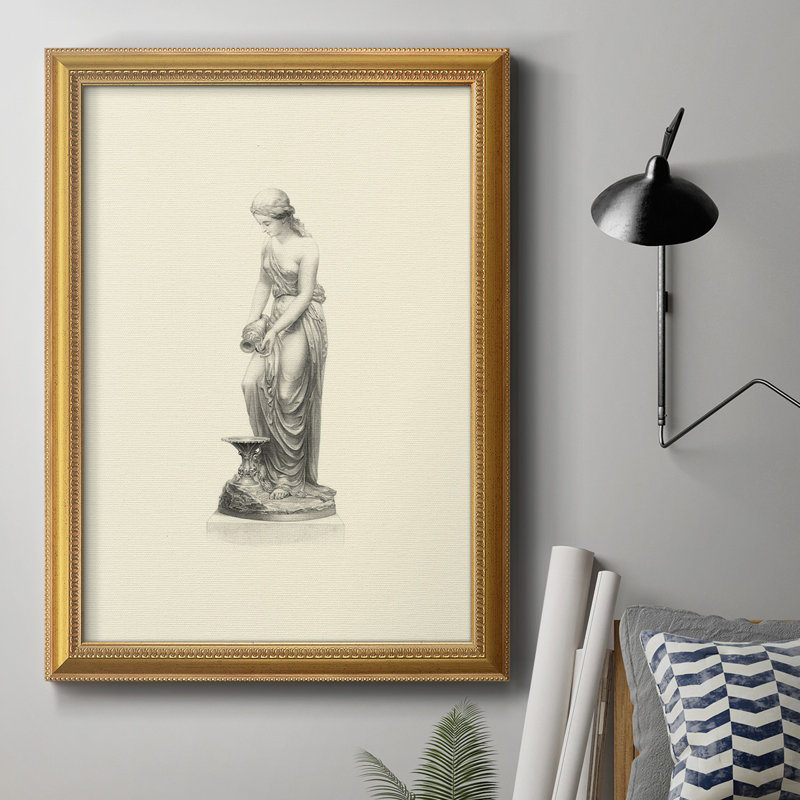 Classical Statuary II - reproduction d'art sur toile encadrée, H 27 po x l 18 po