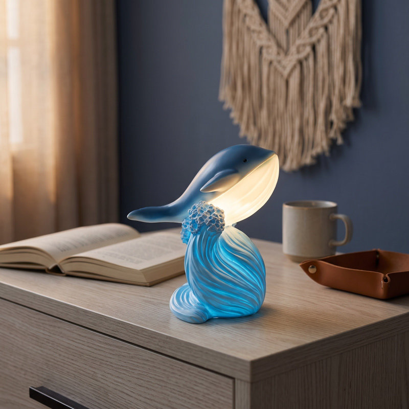 Vague en résine veilleuse Lampe de table à DELUSB