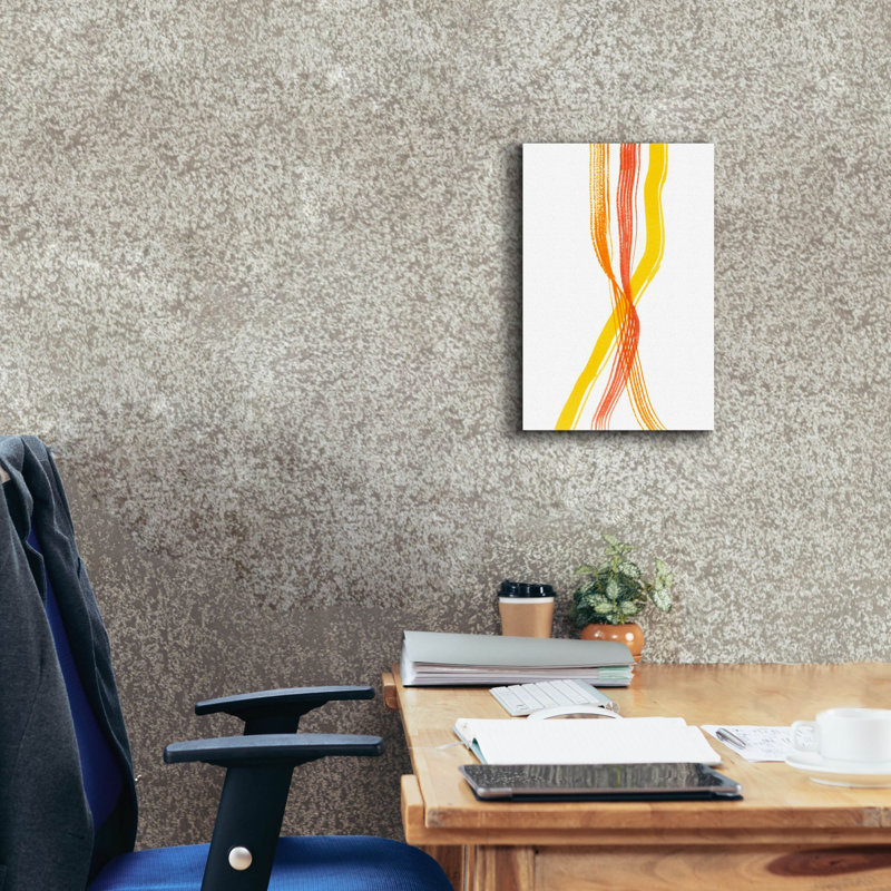 «Ribboned 3» par Alicia Ludwig, art mural sur toile, H 18 po x l 12 po x P 0,75 po