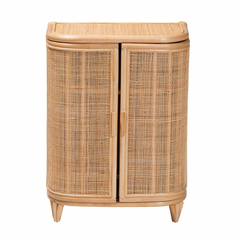 Armoire de rangement en rotin naturel