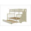 Lit superposé simple au-dessus de l'escalier avec lit gigogne et rangement, crème, coffre-fort et peu encombrant pour les chambres d'enfants