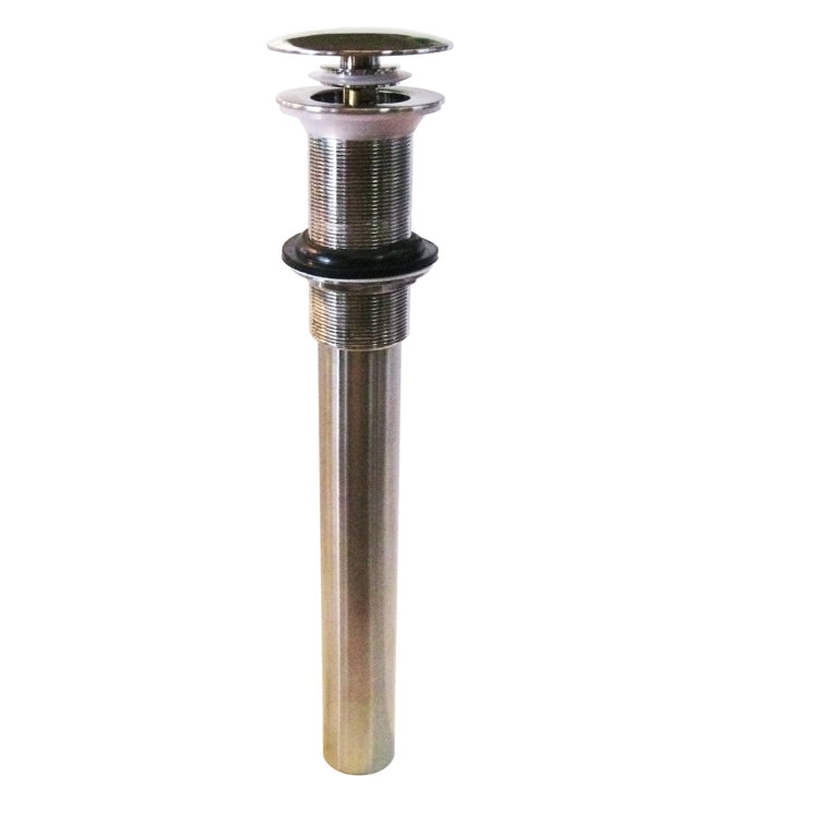Mushroom Style Push-Down Lavatory Drain Assembly without Overflow Holes - Exposed