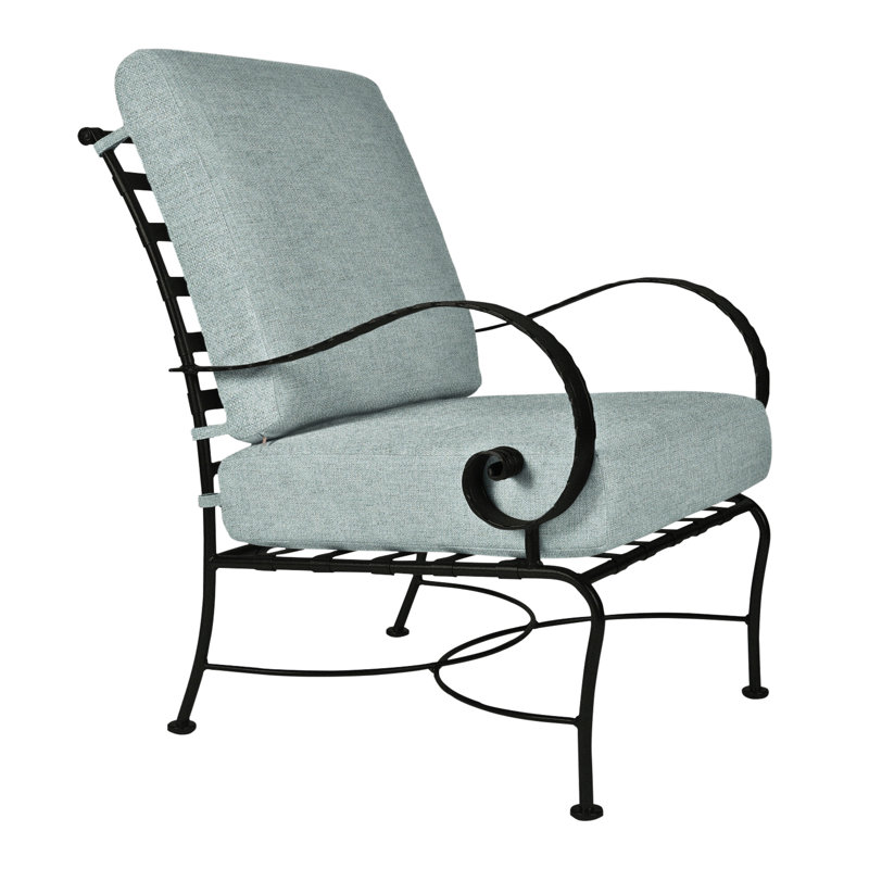 Classico Outdoor Lounge Chair, Carbon Black, Flagship Stone Sunbrella®