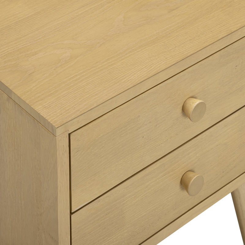  Table de chevet Lux avec 2 tiroirs, de conception adaptable, capacité de charge de 150 lb, résistante à l'eau, rehausse votre espace, facile à assembler