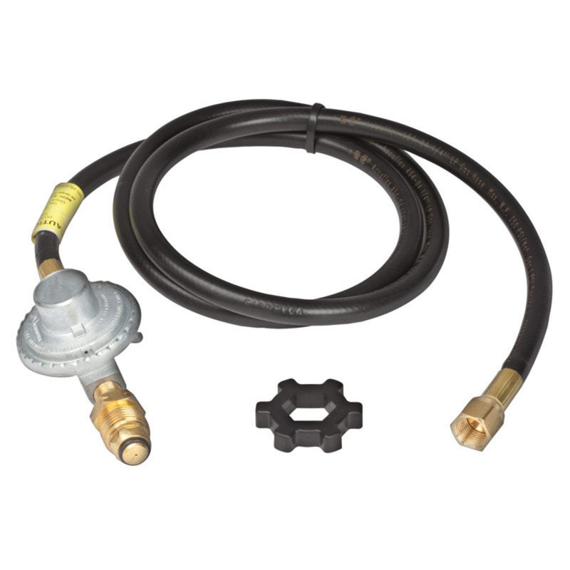 Mr. Heater 12-Feet Black Rubber Propane Hose with Brass Regulator