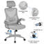High Back Mesh Swivel Ergonomic Task Office Chair with Flip-Up Arms-1324240816